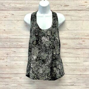 Joie Abstract Silk Racerback Tank Top Blouse